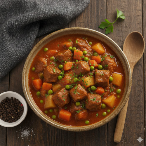 a hearty bowl of crock pot Irish stew to celebrate Saint Patrick's Day